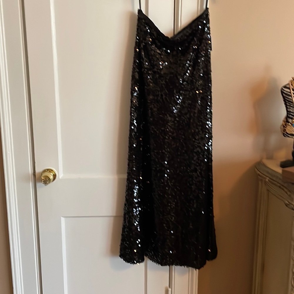 Calvin Klein Shimmering Black Maxi Skirt